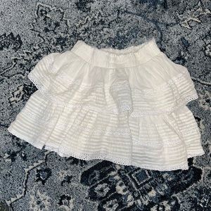 Aerie White Ruffle Skirt